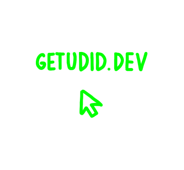 Visit getudid dot dev website